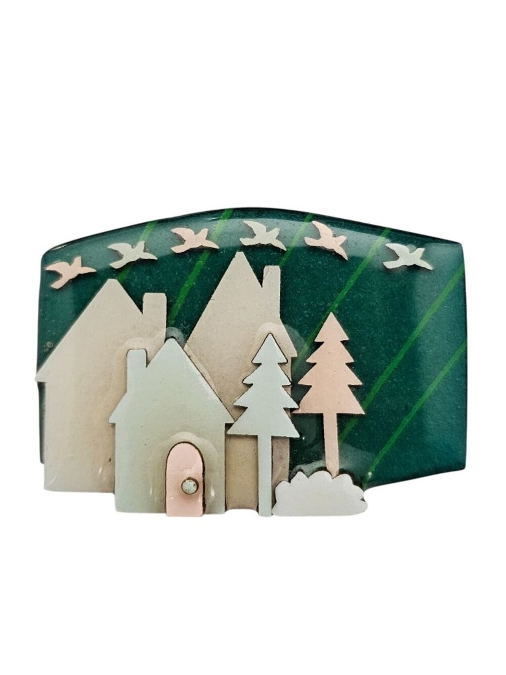 Lucinda House Christmas Tree Dove Pin J846